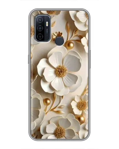 Чехол для OPPO A53 с картинкой «Белие бумажние  цвети»