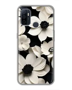 Чехол для OPPO A53 с картинкой «Объемные белые цветы» Чехол для OPPO A53 с картинкой «Объемные белые цветы»
