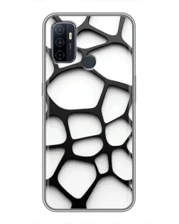 Чехол для OPPO A53 с картинкой «Белая объемная сетка» Чехол для OPPO A53 с картинкой «Белая объемная сетка»