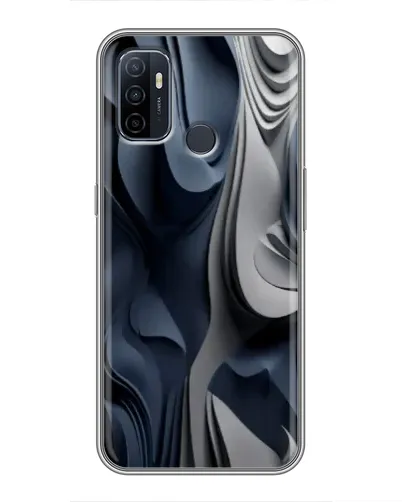 Чехол для OPPO A53 с картинкой «Объемные синие складки»