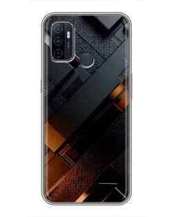Чехол для OPPO A53 с картинкой «Черные геометрические блоки» Чехол для OPPO A53 с картинкой «Черные геометрические блоки»