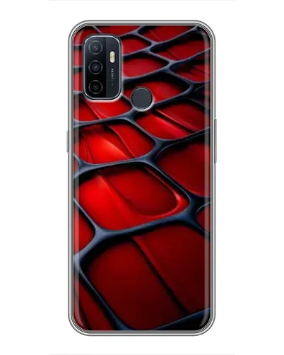 Чехол для OPPO A53 с картинкой «Красная глянцевая сетка»