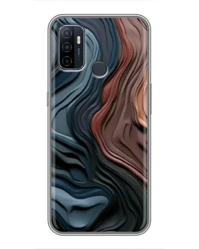 Чехол для OPPO A53 с картинкой «Цветные волны каньона»