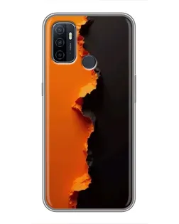 Чехол для OPPO A53 с картинкой «Оранжевый разлом» Чехол для OPPO A53 с картинкой «Оранжевый разлом»