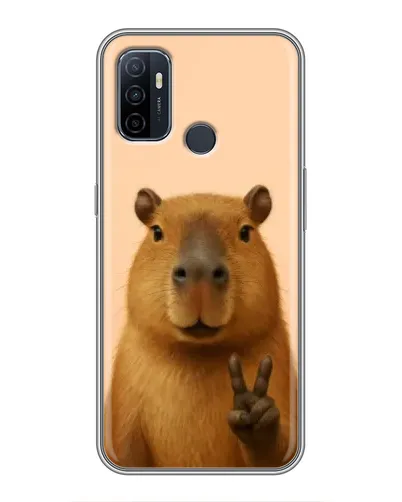 Чехол для OPPO A53 с картинкой «Капибара виктория»