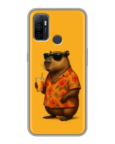 Чехол для OPPO A53 с картинкой «Капибара на отдыхе»