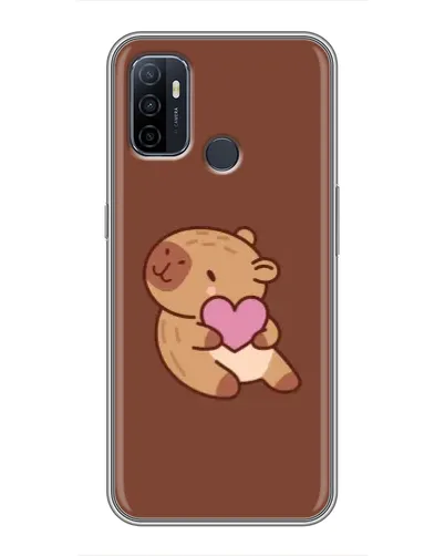 Чехол для OPPO A53 с картинкой «Капибара с сердцем»