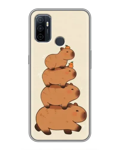 Чехол для OPPO A53 с картинкой «Башня из капибар»