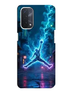 Чехол для OPPO A54 (5G) с картинкой «Jordan Gold Jumpman»