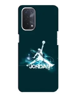 Чехол для OPPO A54 (5G) с картинкой «Jordan Blue Fire»