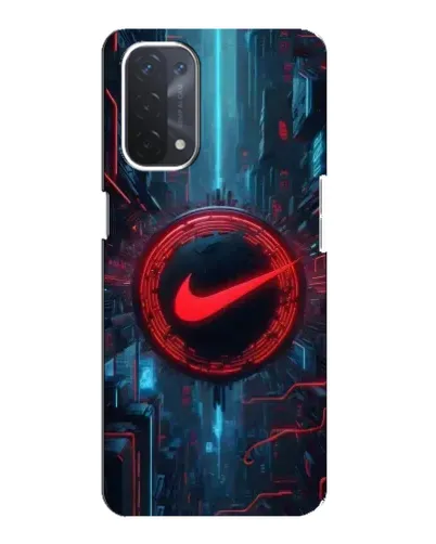 Чехол для OPPO A54 (5G) с картинкой «Техногенный стиль Nike»