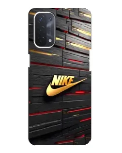 Чехол для OPPO A54 (5G) с картинкой «Золотой Nike на металле» Чехол для OPPO A54 (5G) с картинкой «Золотой Nike на металле»