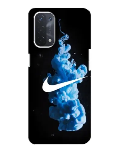 Чехол для OPPO A54 (5G) с картинкой «Nike и синий дым»