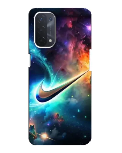 Чехол для OPPO A54 (5G) с картинкой «Космический Nike Swoosh»