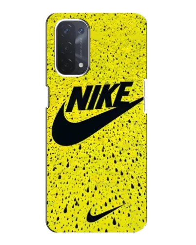 Чехол для OPPO A54 (5G) с картинкой «Желтый текстурный Nike»