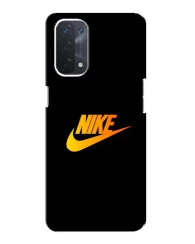 Чехол для OPPO A54 (5G) с картинкой «Золотой логотип Nike»