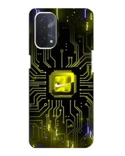 Чехол для OPPO A54 (5G) с картинкой «Nike — золотая искра» Чехол для OPPO A54 (5G) с картинкой «Nike — золотая искра»