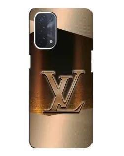 Чехол для OPPO A54 (5G) с картинкой «LV — золотое сияние»