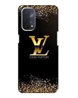 Чехол для OPPO A54 (5G) с картинкой «LV — золотые искры»