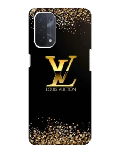 Чехол для OPPO A54 (5G) с картинкой «LV — золотые искры»