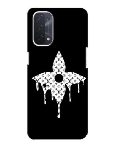 Чехол для OPPO A54 (5G) с картинкой «Цветочная монограмма»