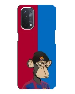 Чохол для OPPO A54 (5G) з картинкою «Bored Ape — фанат Барси»