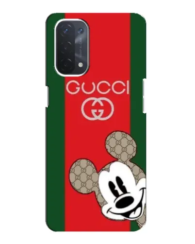 Чехол для OPPO A54 (5G) с картинкой «Gucci — полосы и Микки»
