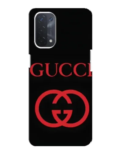 Чехол для OPPO A54 (5G) с картинкой «Gucci — красный логотип»