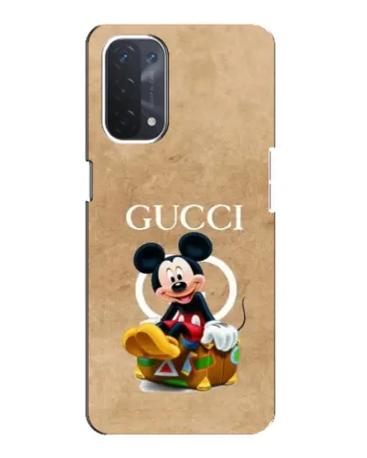 Чехол для OPPO A54 (5G) с картинкой «Микки Маус Gucci — крафт»