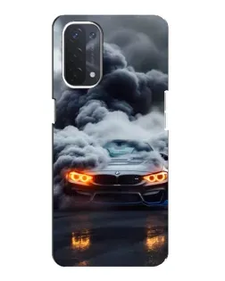 Чехол для OPPO A54 (5G) с картинкой «BMW в дыму»