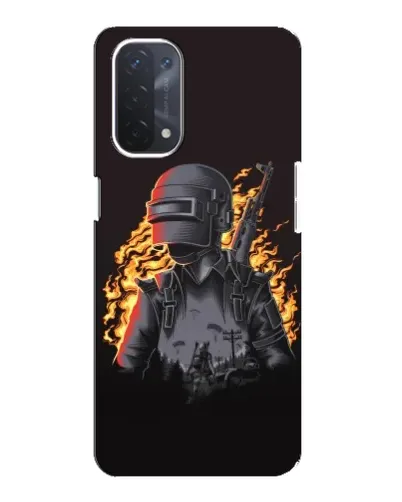 Чехол для OPPO A54 (5G) с картинкой «PUBG — огненный силуэт» Чехол для OPPO A54 (5G) с картинкой «PUBG — огненный силуэт»