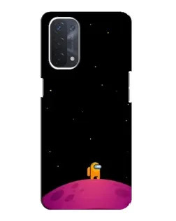 Чехол для OPPO A54 (5G) с картинкой «Одинокий герой на планете»