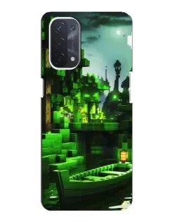 Чехол для OPPO A54 (5G) с картинкой «Minecraft лесной пейзаж»