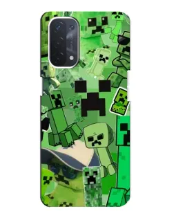 Чехол для OPPO A54 (5G) с картинкой «Криперы Minecraft»