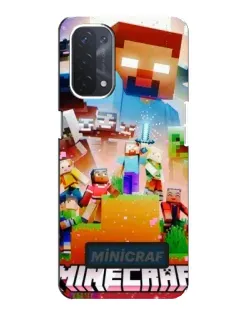 Чехол для OPPO A54 (5G) с картинкой «Minecraft герои игры»