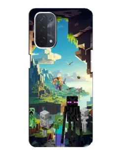 Чехол для OPPO A54 (5G) с картинкой «Эндермен в лесу»