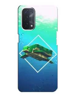 Чехол для OPPO A54 (5G) с картинкой «Черепаха Minecraft»