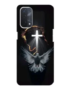 Чехол для OPPO A54 (5G) с картинкой «Голубь и Свет»