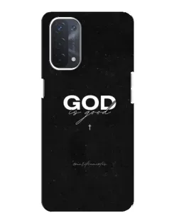 Чехол для OPPO A54 (5G) с картинкой «GOD — Бог над всем»