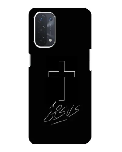 Чехол для OPPO A54 (5G) с картинкой «Графический крест Jesus» Чехол для OPPO A54 (5G) с картинкой «Графический крест Jesus»