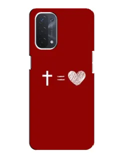 Чехол для OPPO A54 (5G) с картинкой «Уравнение любви»