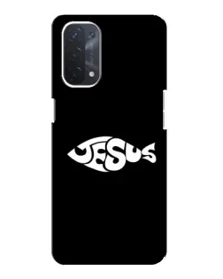 Чехол для OPPO A54 (5G) с картинкой «Рыба Jesus»