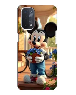 Чехол для OPPO A54 (5G) с картинкой «Микки садовод»