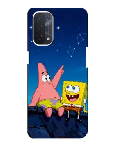 Чехол для OPPO A54 (5G) с картинкой «Губка Боб и Патрик ночью» Чехол для OPPO A54 (5G) с картинкой «Губка Боб и Патрик ночью»