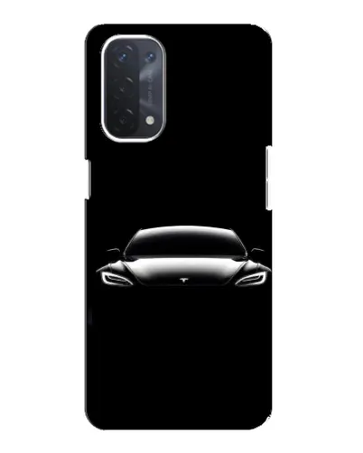 Чехол для OPPO A54 (5G) с картинкой «Фары Tesla Night»