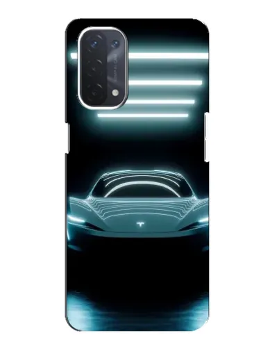 Чехол для OPPO A54 (5G) с картинкой «Tesla в неоне»