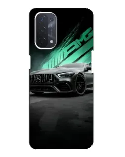 Чехол для OPPO A54 (5G) с картинкой «Темный Mercedes AMG»