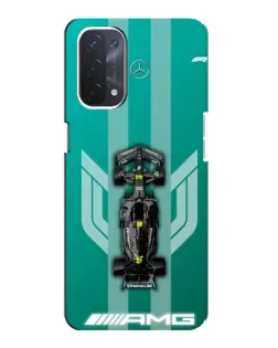 Чехол для OPPO A54 (5G) с картинкой «Mercedes AMG Petronas»