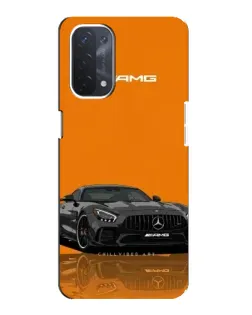 Чехол для OPPO A54 (5G) с картинкой «Оранжевый Mercedes AMG»