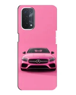Чехол для OPPO A54 (5G) с картинкой «Розовый Mercedes AMG»